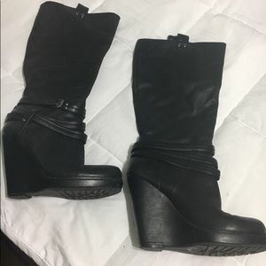 Black High Heel Wedge Jessica Simpson Boots